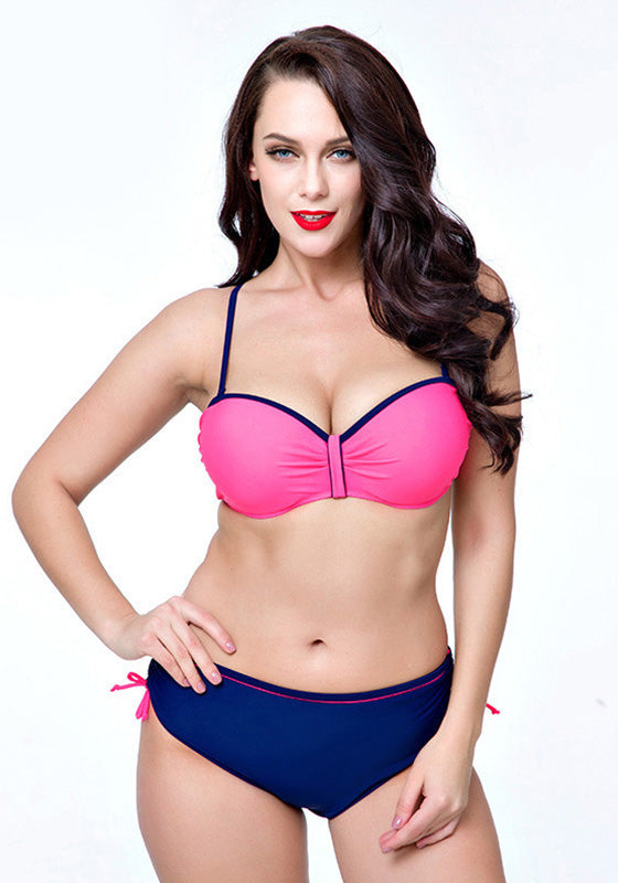 Luna Pink Mid Waist Bikini Luna Pink Mid Waist Bikini