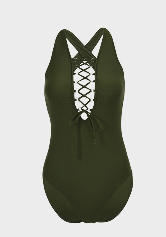 Devoci Strap V Neck One Piece Devoci Strap V Neck One Piece