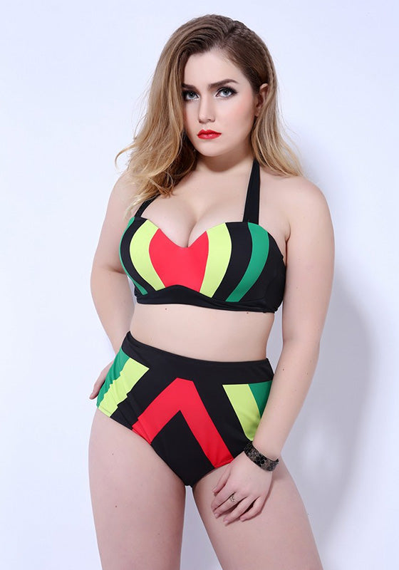 Niveus Patchwork High Waist Bikini Niveus Patchwork High Waist Bikini