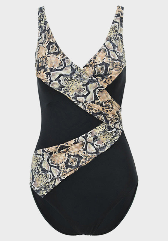 Maero Patchwork Halter One-piece Maero Patchwork Halter One-piece