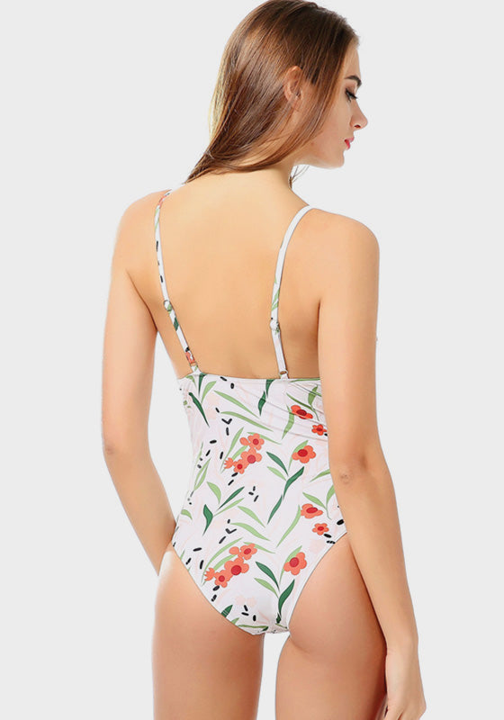 Nobi Printed V Neck Monokini Nobi Printed V Neck Monokini
