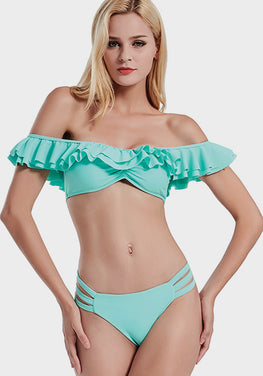 Brevis Ruffled Bandeau Bikini