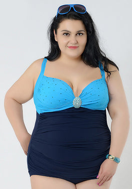 Nelvi Plus Size Diamond One Piece