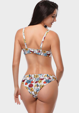 Floral Print Bandeau Bikini